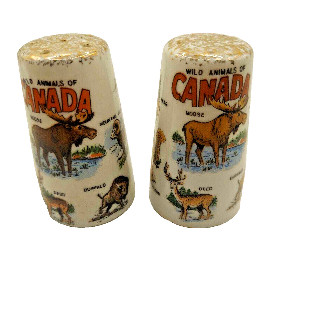 Souvenir Salt And Pepper Shakers Wild Animals Of Canada
